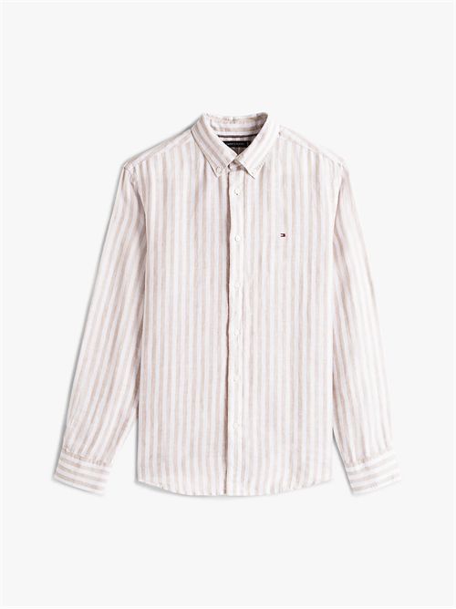 Camicia regular fit in lino a righe TOMMY HILFIGER | MW0MW385810AA